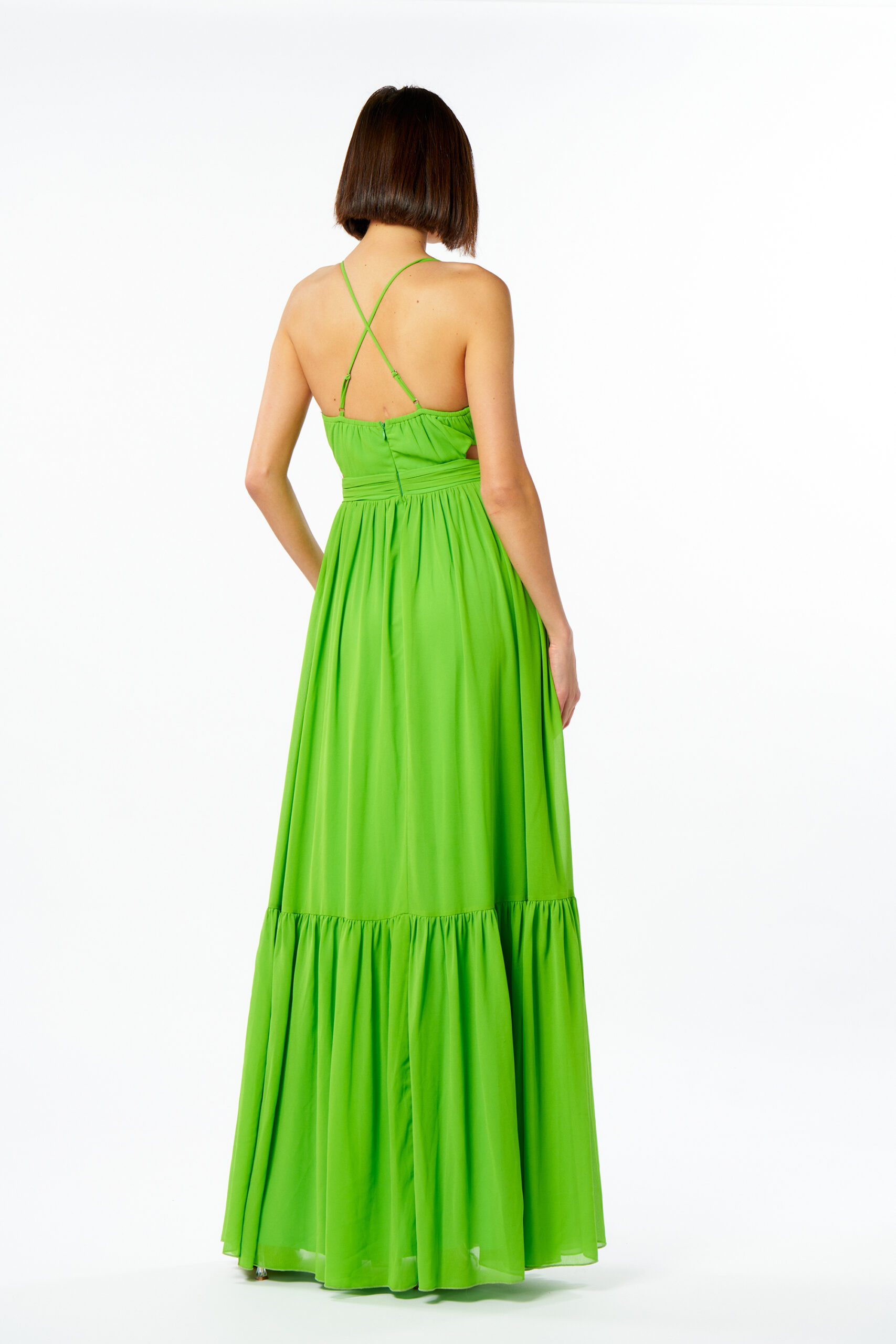 Abito Da Damigella D'onore Color Bordeaux Scuro, Abito Lungo In - Foto 2