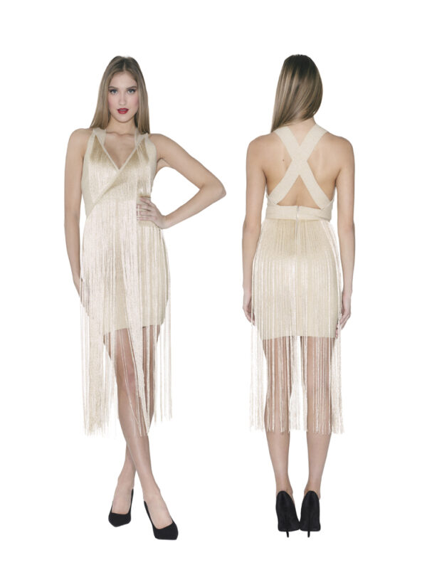 Abito bandage frange - Image 2