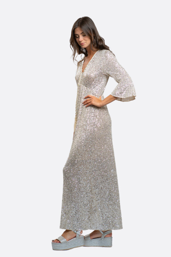 Abito lungo paillettes - immagine 3
