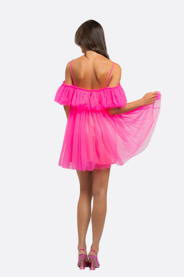 Abito in tulle senza spalle - immagine 4