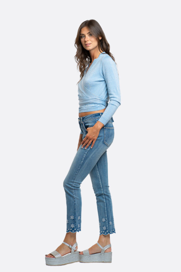 Cardigan lurex incrociato - immagine 3