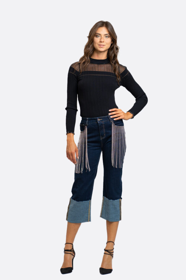 Jeans frange brillanti - immagine 2