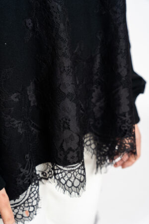 Black lace sweater