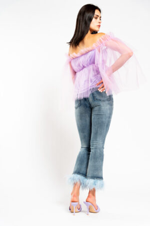Unicorn Tulle Top With Sleeve