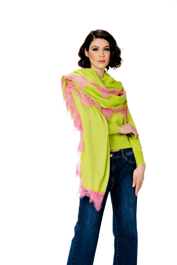 Sciarpa maglia e pizzo - immagine 3
