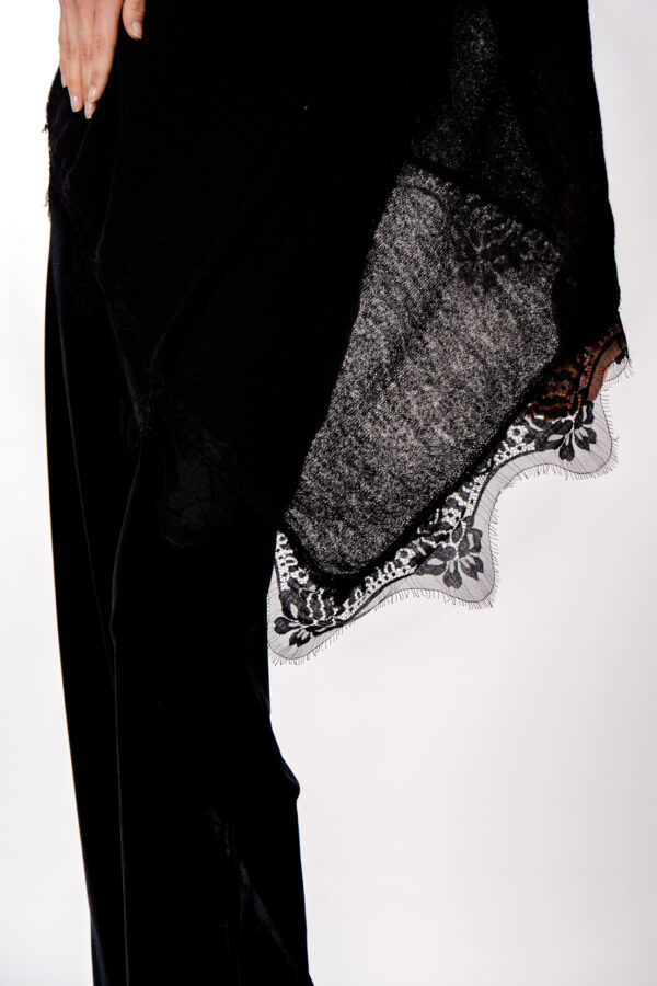 Sciarpa maglia e pizzo - immagine 6