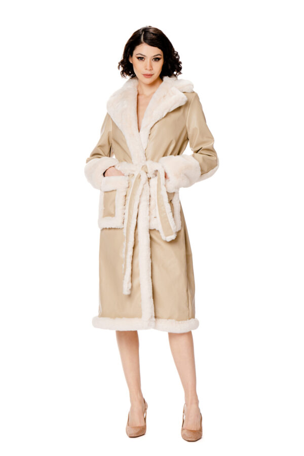 Cappotto spalmato e pelliccia