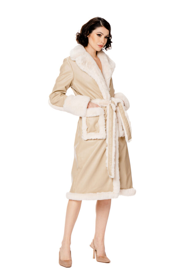 Cappotto spalmato e pelliccia - immagine 3