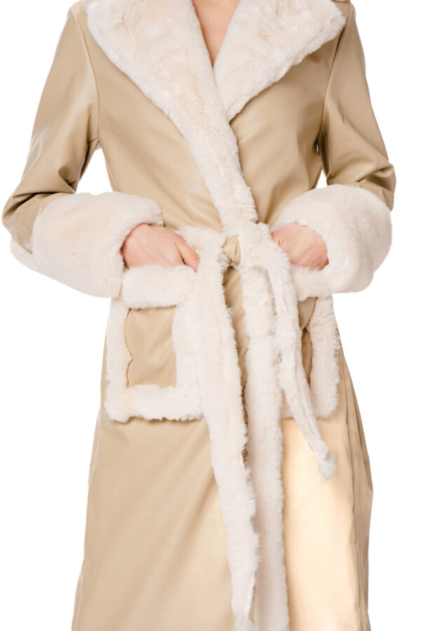 Cappotto spalmato e pelliccia - immagine 4