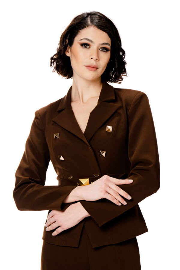 Blazer With Stud Belt - Image 6