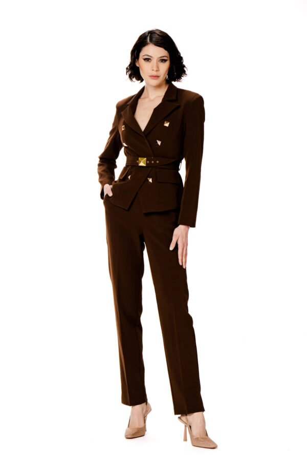 Blazer With Stud Belt - Image 2