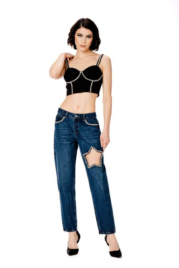 Jeans stella diamanti
