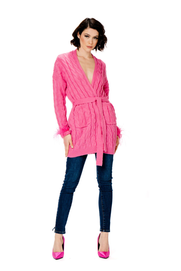 Cardigan piume luxury