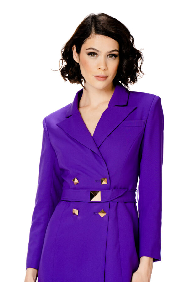 Blazer Dress With Belt - Image 5