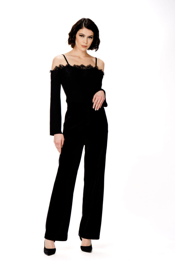 Pantalone palazzo velluto - immagine 2