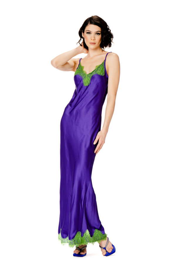 Satin And Lace Dress - Image 3