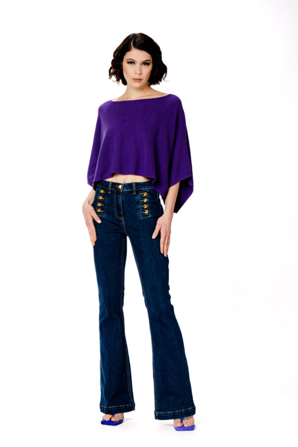Poncho in maglia - immagine 3