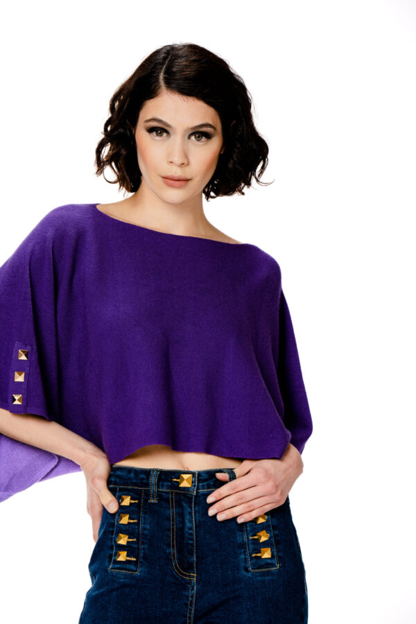 Poncho in maglia - immagine 4