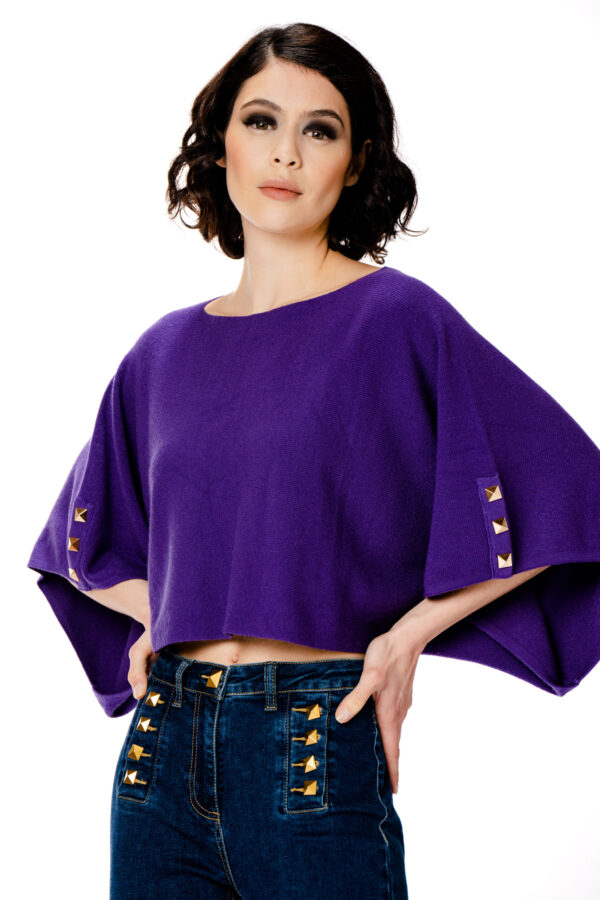 Poncho in maglia - immagine 5