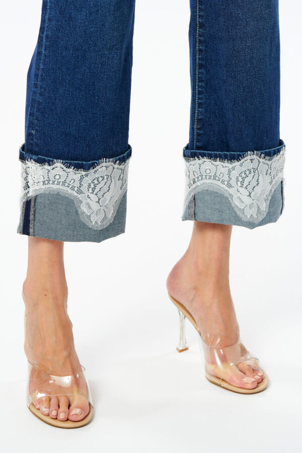 Palazzo jeans with lace - Image 4