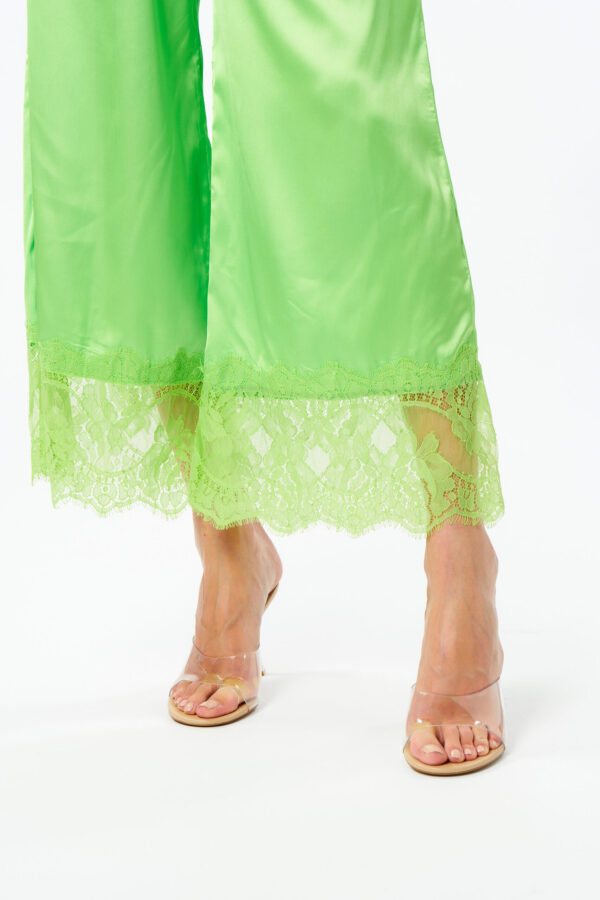 Satin and lace trousers - Image 4