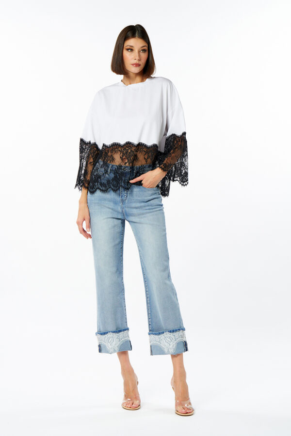 T-shirt over pizzo - immagine 2