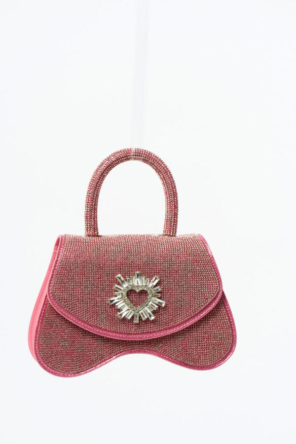 Borsa rigida cuore diamanti