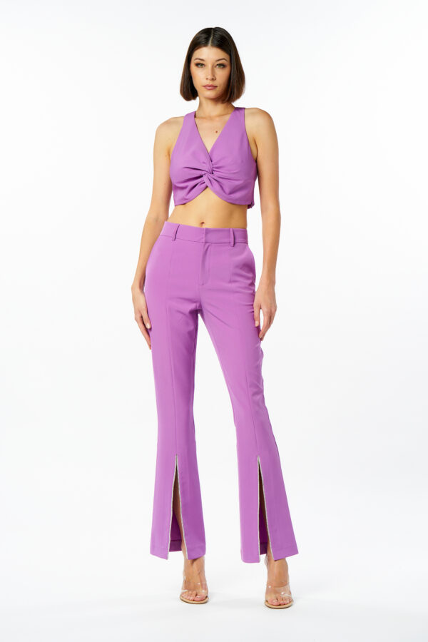 Pants With Diamond Slits