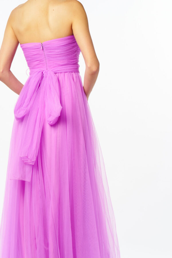 Abito tulle con cintura / stola - immagine 3