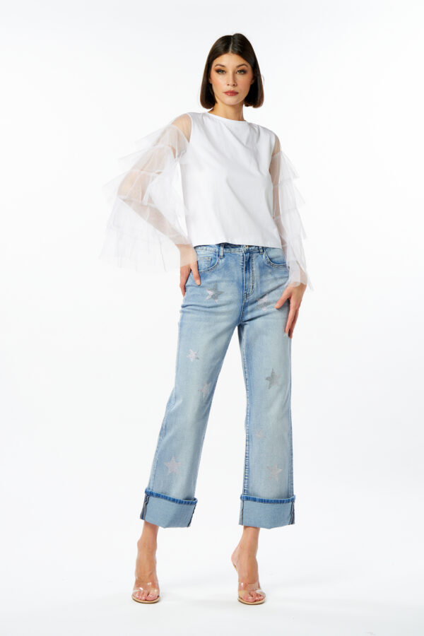 Tulle Sleeves T-Shirt