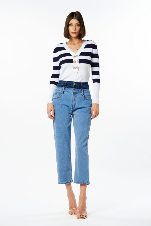 Jeans doppia allacciatura