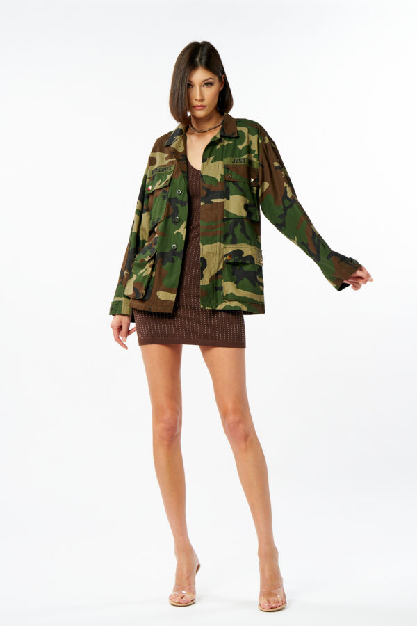 Printed Cargo Jacket
