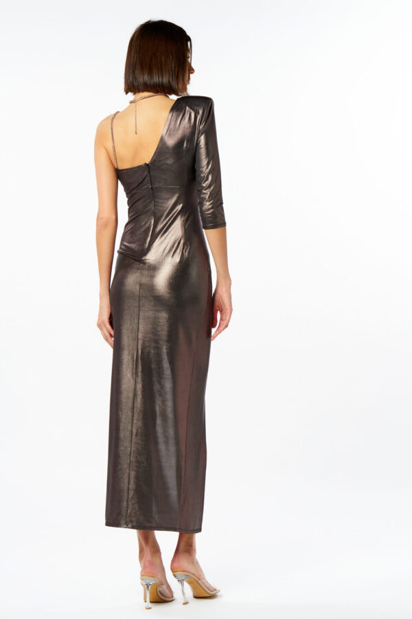 Off The Shoulder Lamé Dress - Image 3