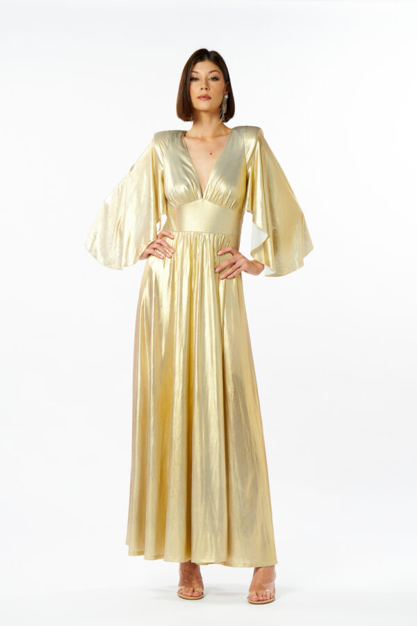 Long Lamé Dress