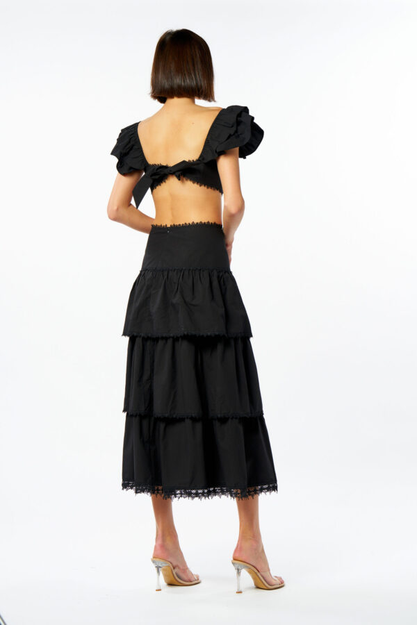 Gonna lunga cotone e pizzo - immagine 3