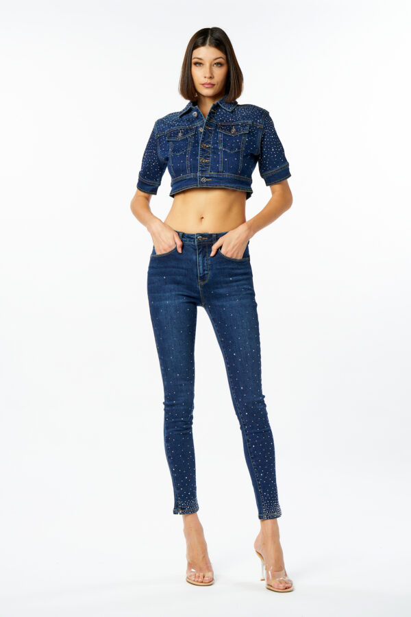 Diamond-Fall Pushup Jeans