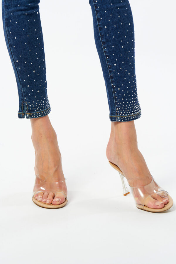 Jeans pushup cascata diamanti - immagine 4