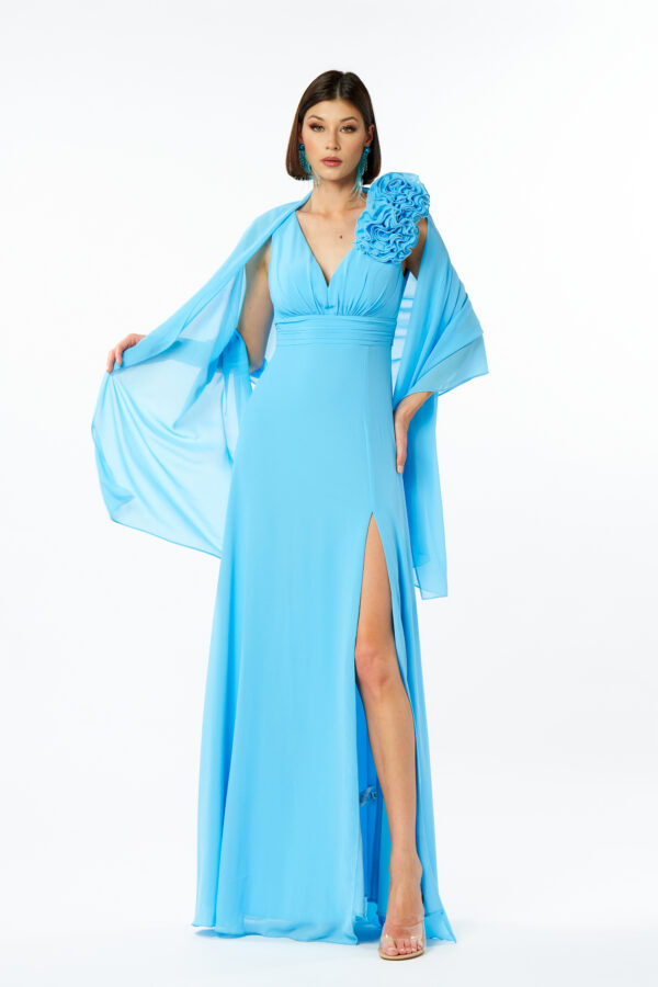 Dress With Rose On Shoulder