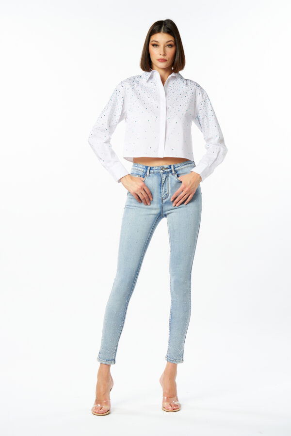 Camicia cascata diamanti
