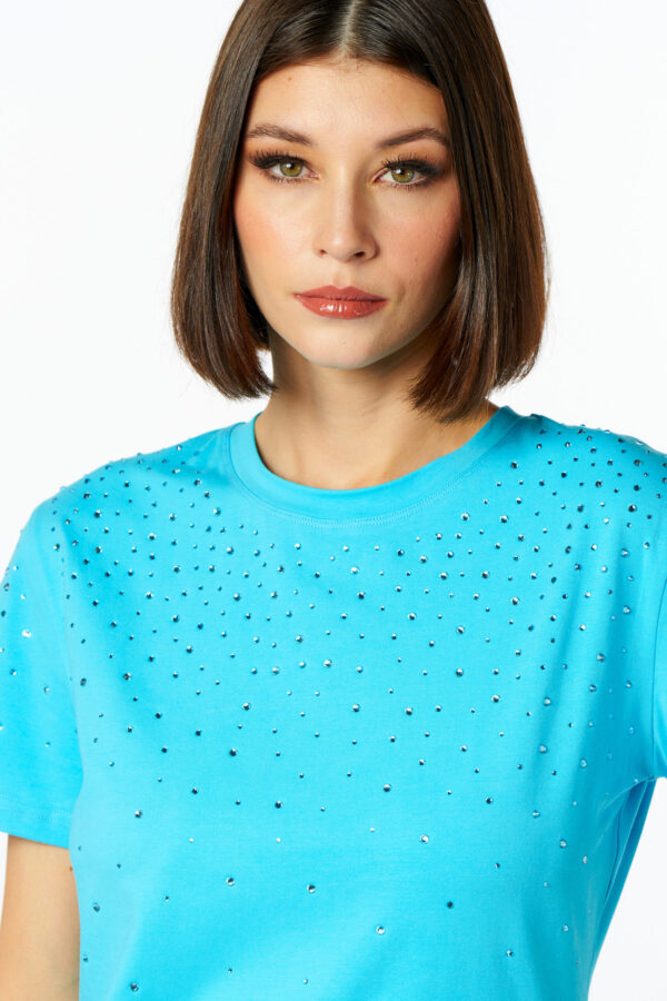 T-shirt cascata diamanti - immagine 3
