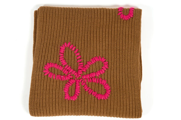 Scarf With Embroidered Roses - Image 2