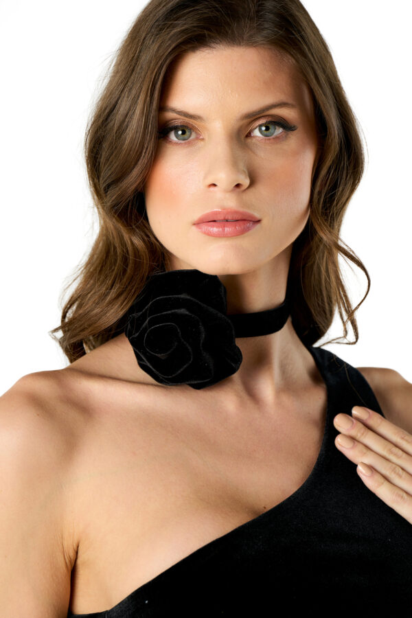 Choker rosa velluto