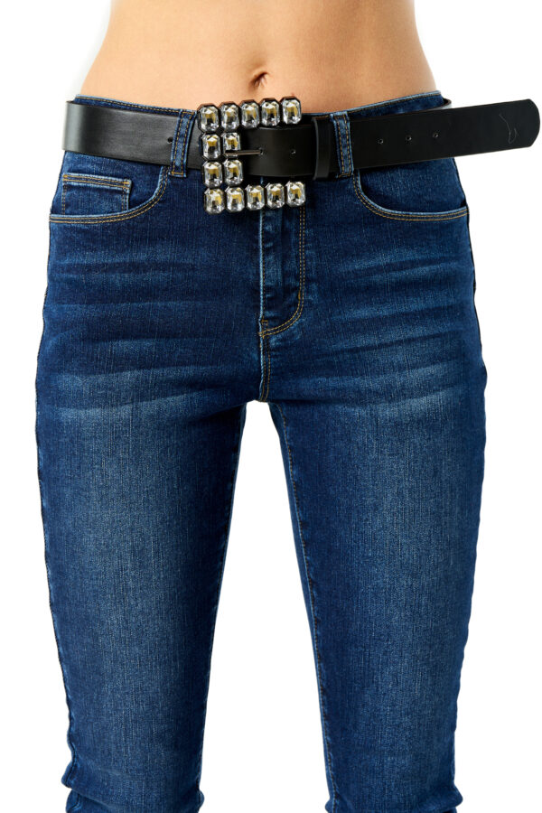 Belt With Diamond Buckle