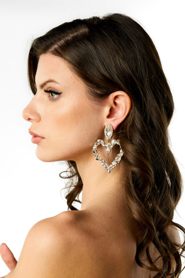 Orecchini cuore diamanti