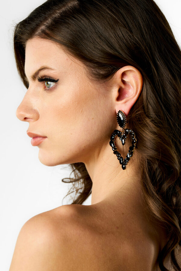 Orecchini cuore diamanti - immagine 4