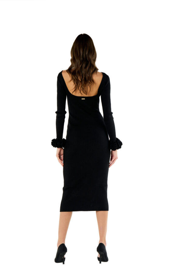 Abito maglia polsi rose - immagine 3