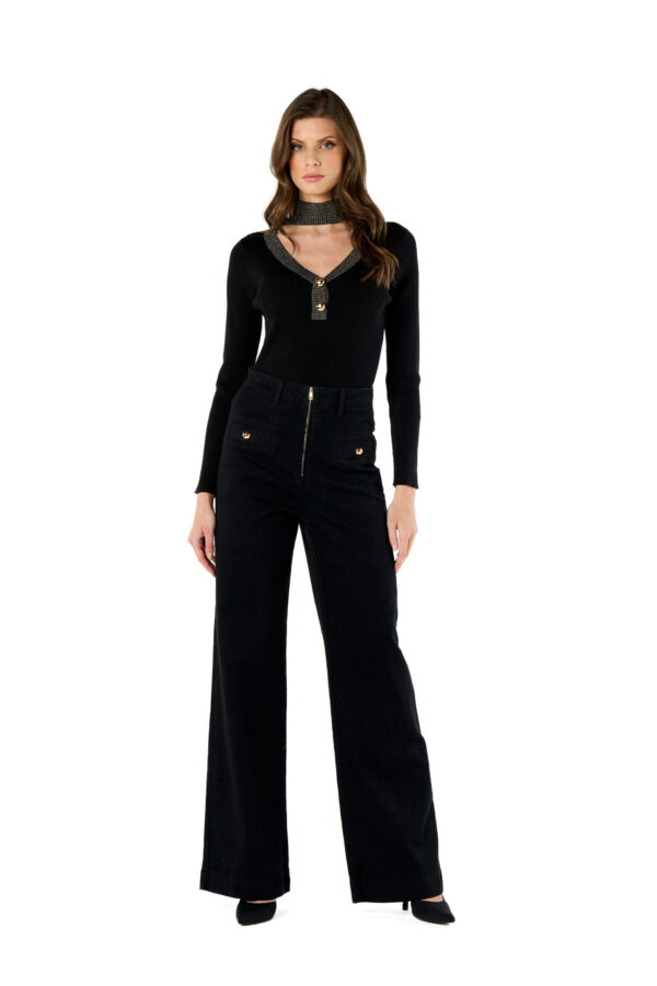 Maglia bottoni collo & scollo a V