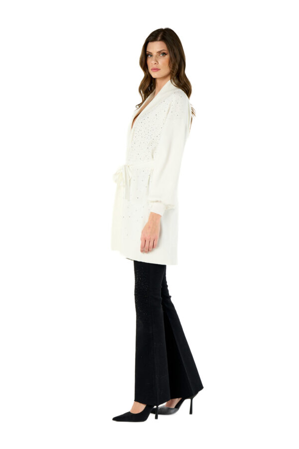 Maxi cardigan cascata diamanti - immagine 3