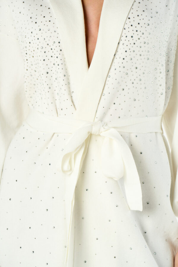 Maxi cardigan cascata diamanti - immagine 4