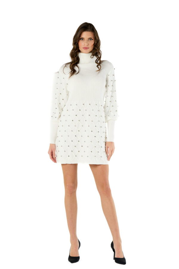 Abito maglia rombi diamanti